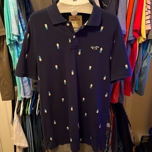 HOLLISTER EPIC FLEX PINEAPPLE POLO 🍍